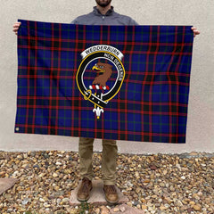 Clan Wedderburn Tartan Flag Crest And Plaid Basic Style
