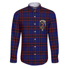 Clan Wedderburn Tartan Long Sleeve Button Shirt Crest And Plaid Basic Style