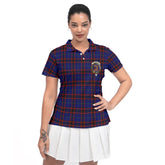 Clan Wedderburn Tartan Women Polo Shirt Crest And Plaid Basic Style