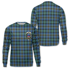 Clan Weir Tartan Women Sweatshirt Crest And Plaid Basic Style