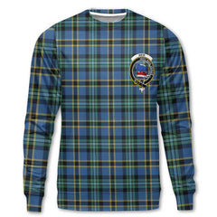 Clan Weir Tartan Women Sweatshirt Crest And Plaid Basic Style
