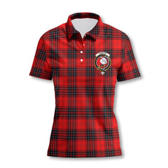 Clan Wemyss Tartan Women Polo Shirt Crest And Plaid Basic Style