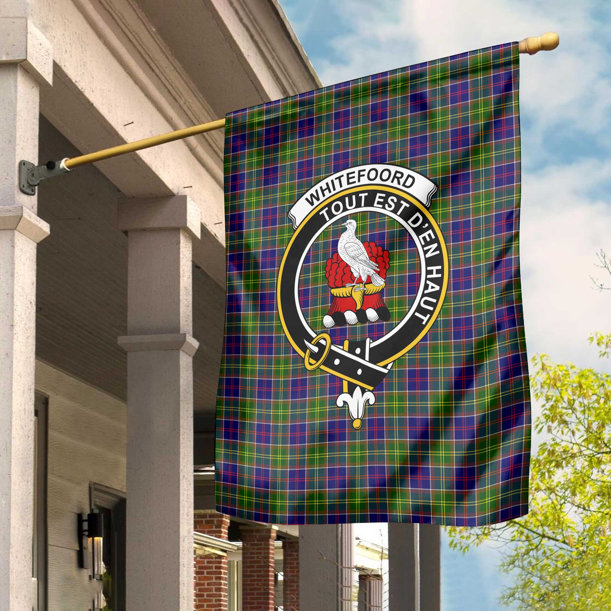 Clan Whiteford Tartan Garden Flag Crest And Plaid Basic Style