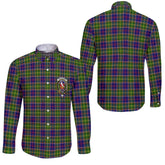 Clan Whiteford Tartan Long Sleeve Button Shirt Crest And Plaid Basic Style