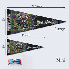 Clan Whitelaw Tartan Felt Pennant Crest And Plaid Basic Style