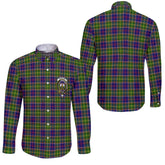 Clan Whitelaw Tartan Long Sleeve Button Shirt Crest And Plaid Basic Style