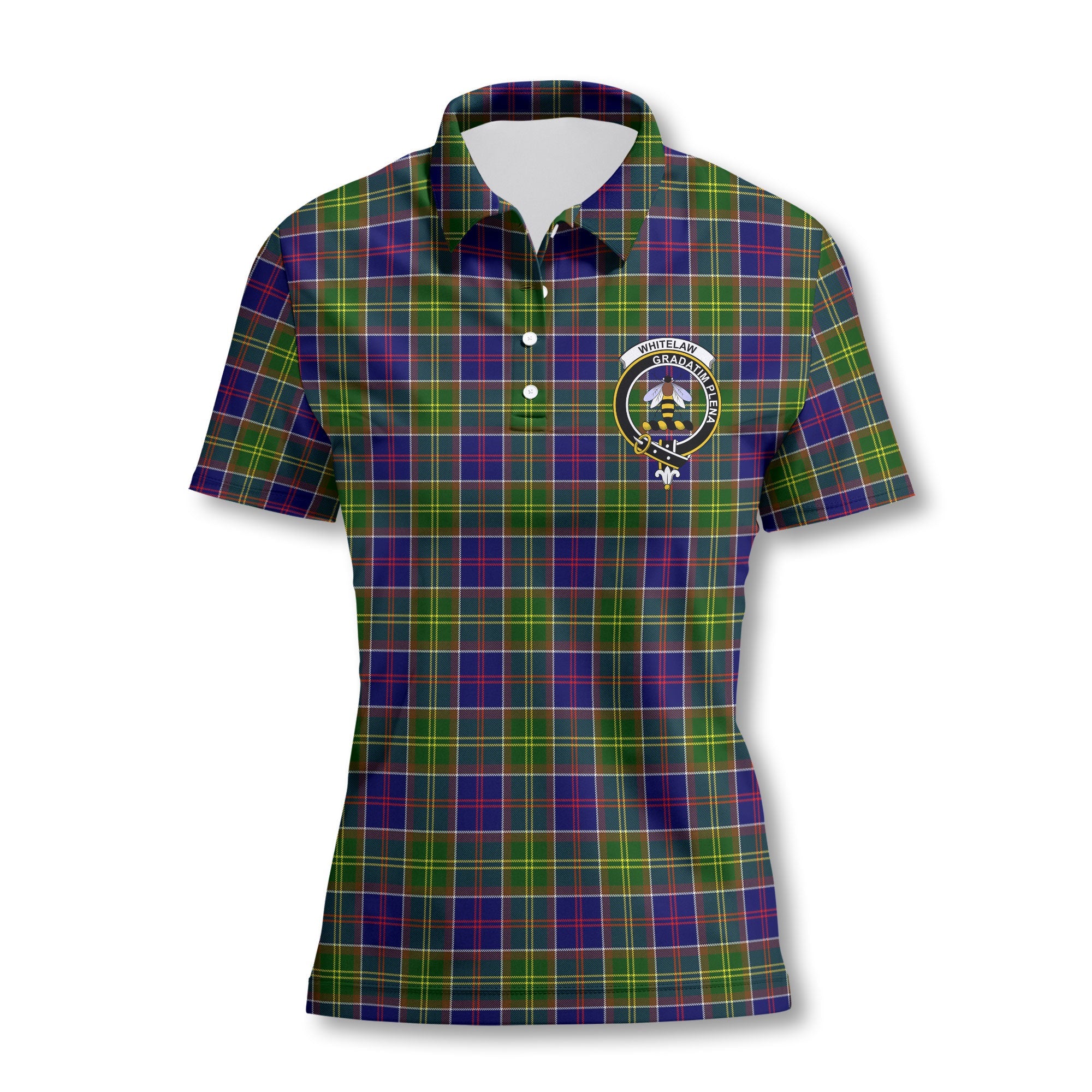 Clan Whitelaw Tartan Women Polo Shirt Crest And Plaid Basic Style