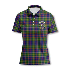 Clan Whitelaw Tartan Women Polo Shirt Crest And Plaid Basic Style