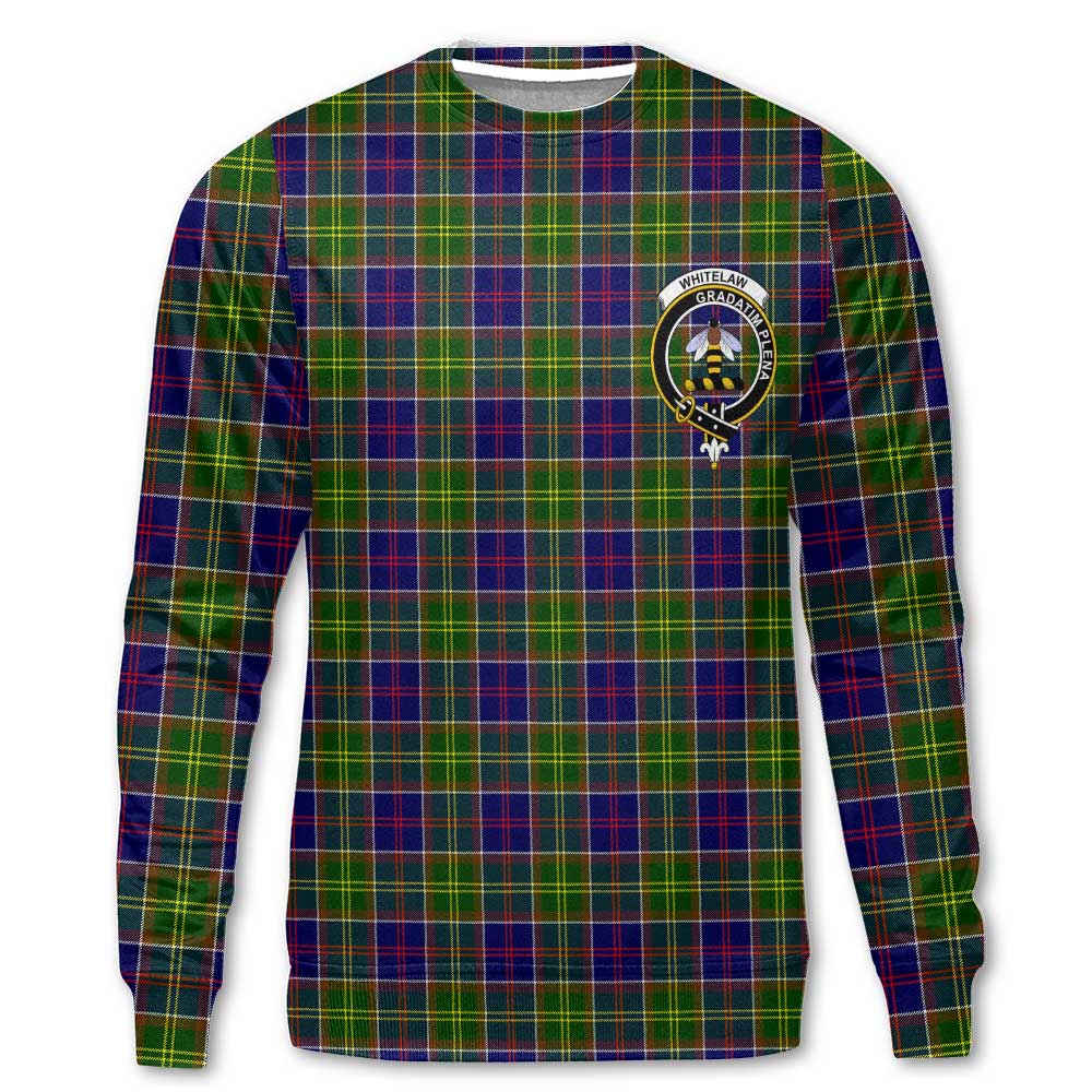 Clan Whitelaw Tartan Women Sweatshirt Crest And Plaid Basic Style