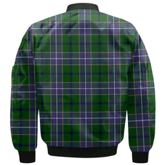 Clan Wishart Tartan Men Bomber Jacket Crest And Plaid Basic Style