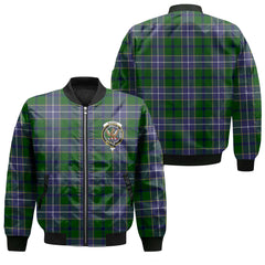 Clan Wishart Tartan Women Bomber Jacket Crest And Plaid Basic Style