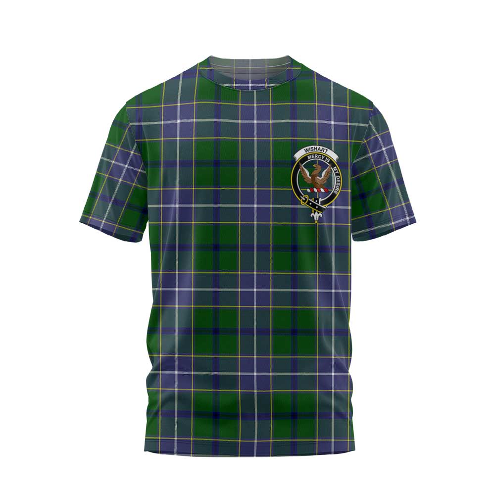 Clan Wishart Tartan Women T Shirt Crest And Plaid Basic Style