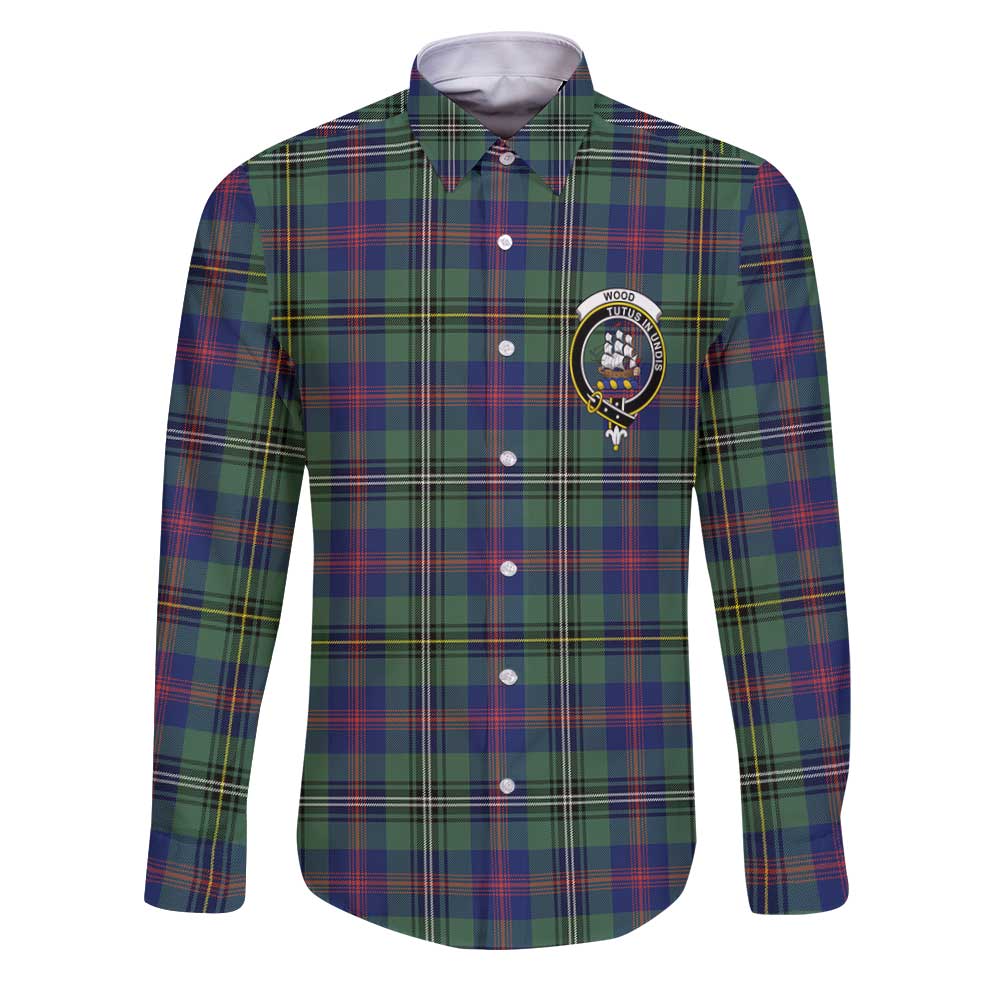Clan Wood Tartan Long Sleeve Button Shirt Crest And Plaid Basic Style