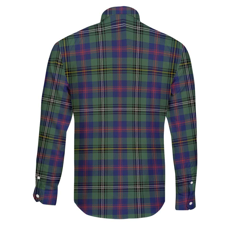 Clan Wood Tartan Long Sleeve Button Shirt Crest And Plaid Basic Style