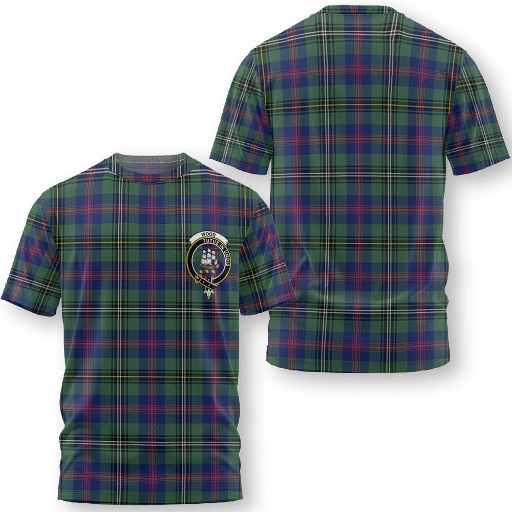 Clan Wood Tartan Women T Shirt Crest And Plaid Basic Style