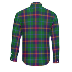 Clan Young Tartan Long Sleeve Button Shirt Crest And Plaid Basic Style