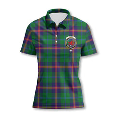 Clan Young Tartan Women Polo Shirt Crest And Plaid Basic Style
