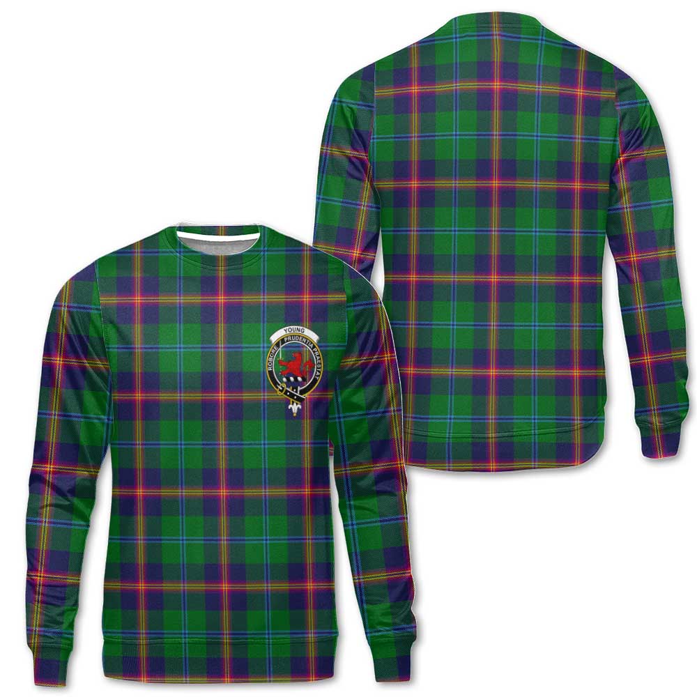 Clan Young Tartan Women Sweatshirt Crest And Plaid Basic Style