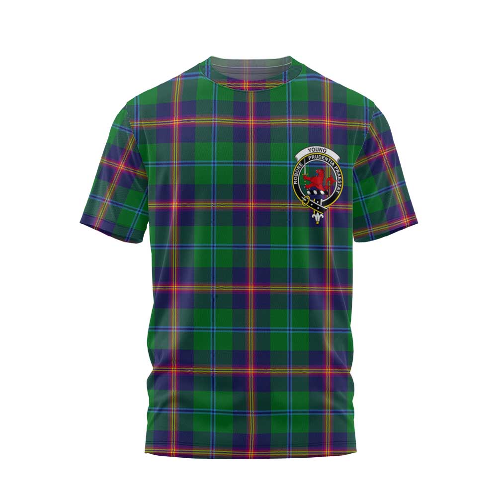 Clan Young Tartan Women T Shirt Crest And Plaid Basic Style