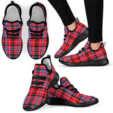 Aberdeen District Tartan Plaid Mesh Knit Sneakers