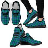 Flower Of Scotland Tartan Plaid Mesh Knit Sneakers