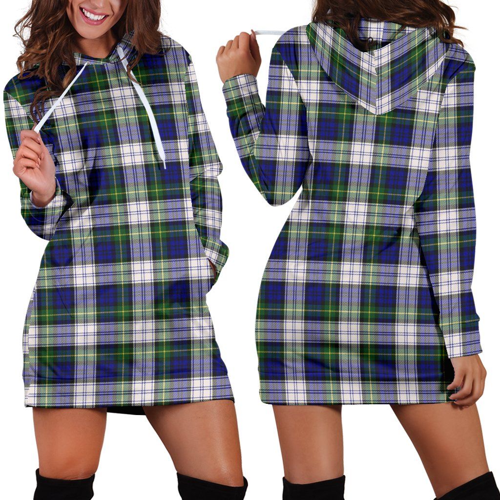 Gordon Dress Modern Tartan Plaid Hoodie Dress