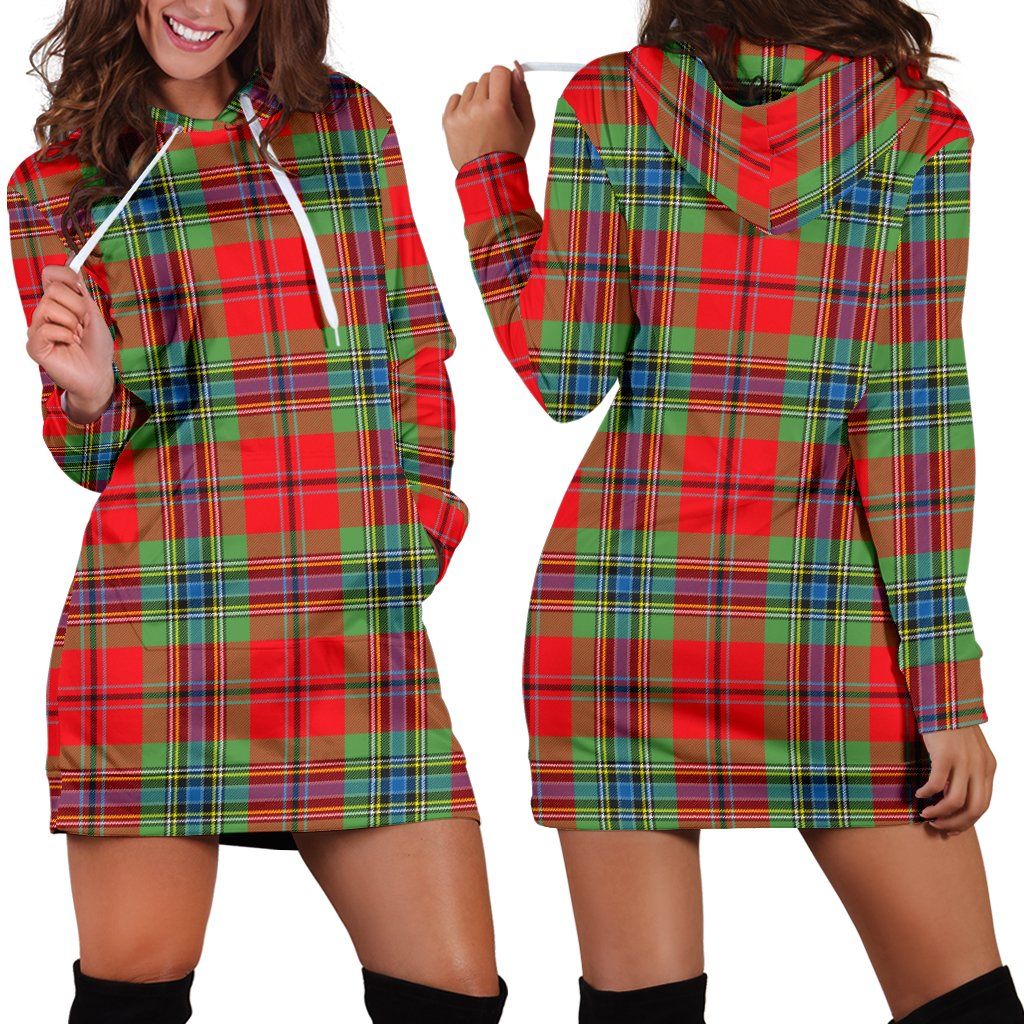 MacLean of Duart Modern Tartan Plaid Hoodie Dress
