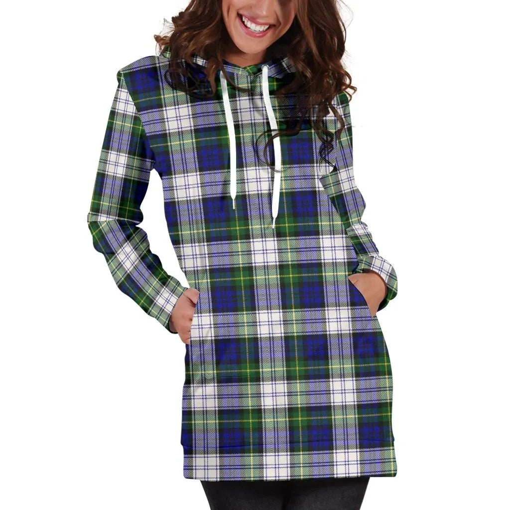 Gordon Dress Modern Tartan Plaid Hoodie Dress