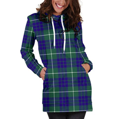 Hamilton Hunting Modern Tartan Plaid Hoodie Dress
