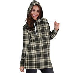 Menzies Black & White Ancient Tartan Plaid Hoodie Dress