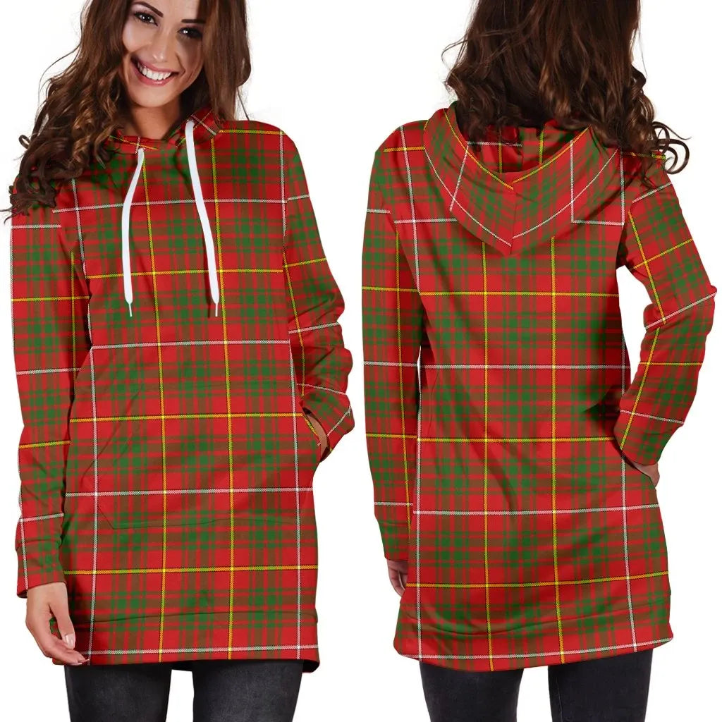 Bruce Modern Tartan Plaid Hoodie Dress