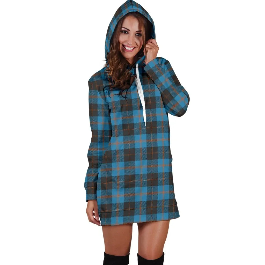 Angus Ancient Tartan Plaid Hoodie Dress