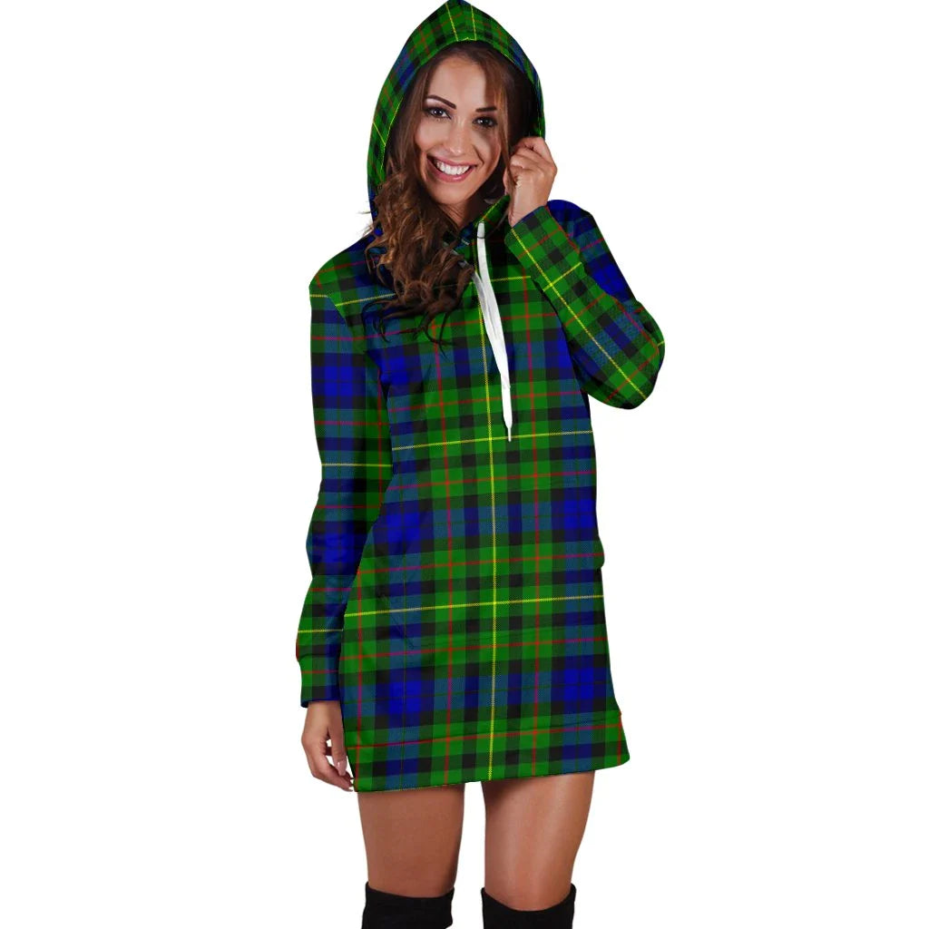 Rollo Modern Tartan Plaid Hoodie Dress