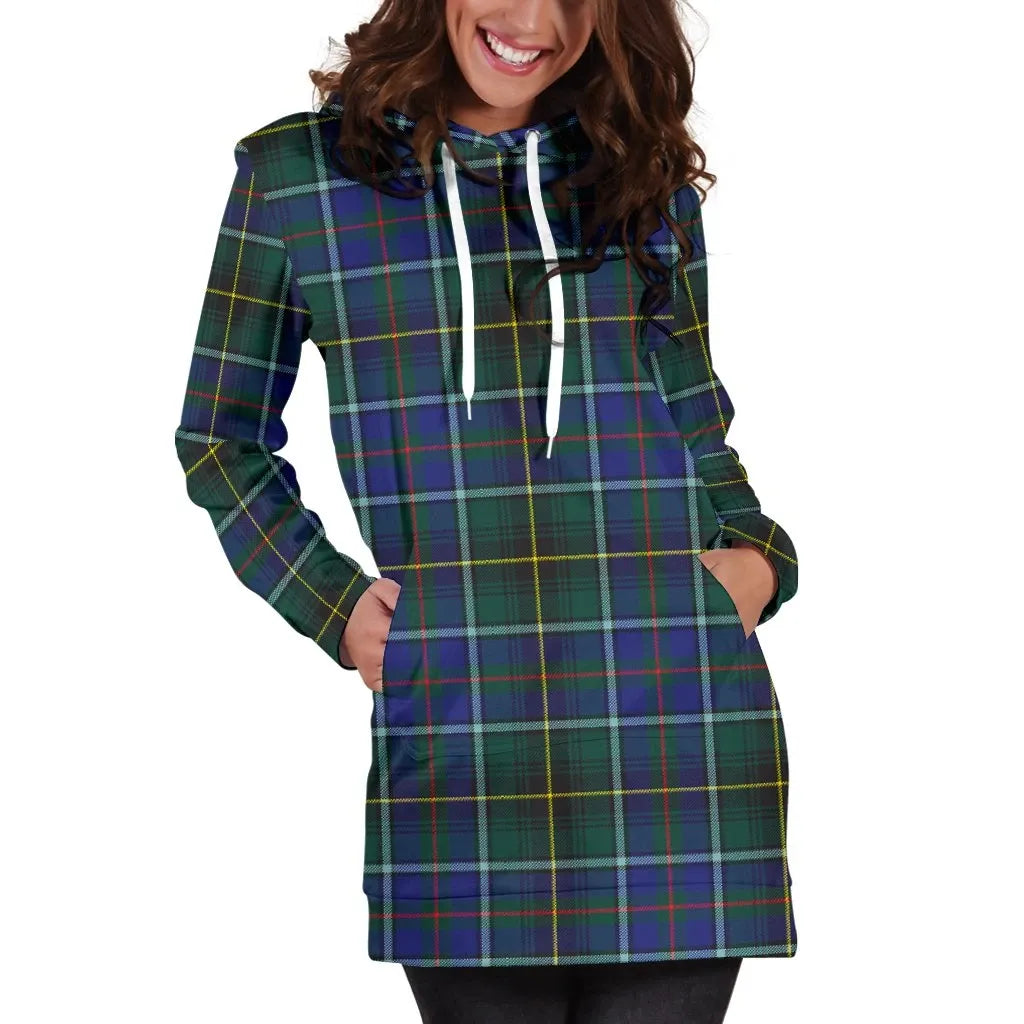 MacInnes Modern Tartan Plaid Hoodie Dress