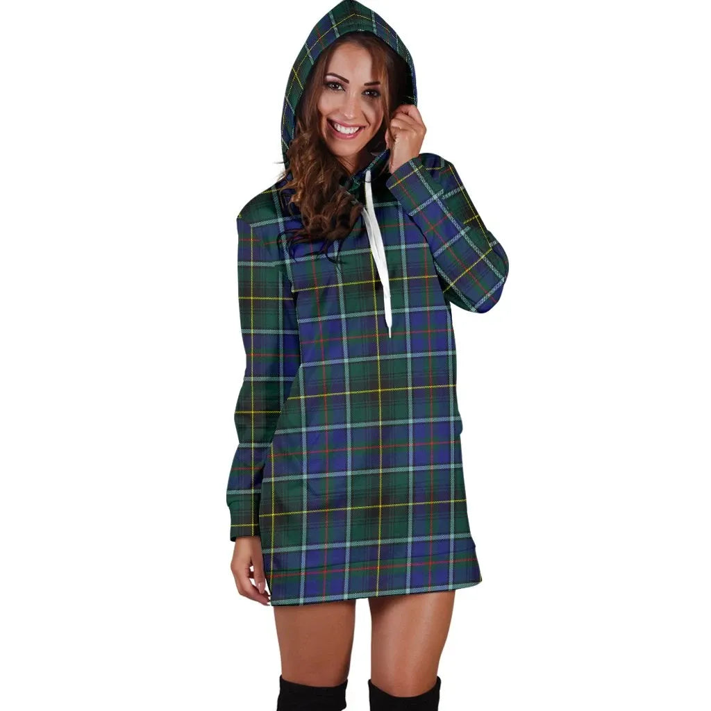 MacInnes Modern Tartan Plaid Hoodie Dress