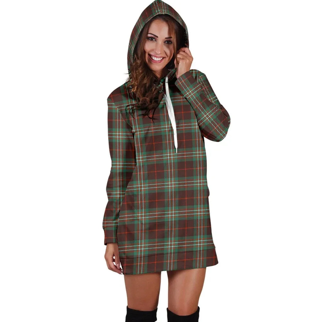 SCOTT BROWN ANCIENT Tartan Plaid Hoodie Dress