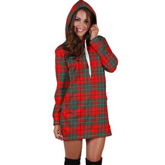 Cumming Modern Tartan Plaid Hoodie Dress
