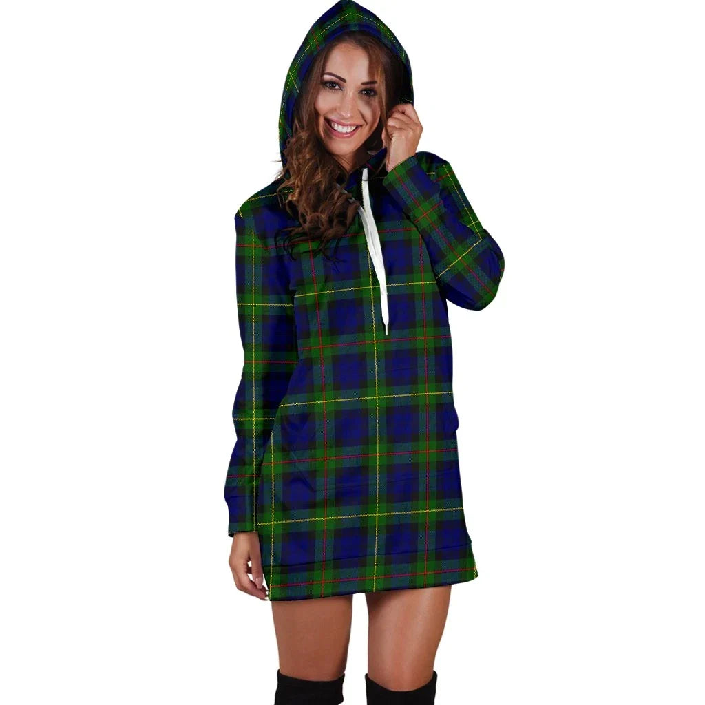 MacEwen Modern Tartan Plaid Hoodie Dress