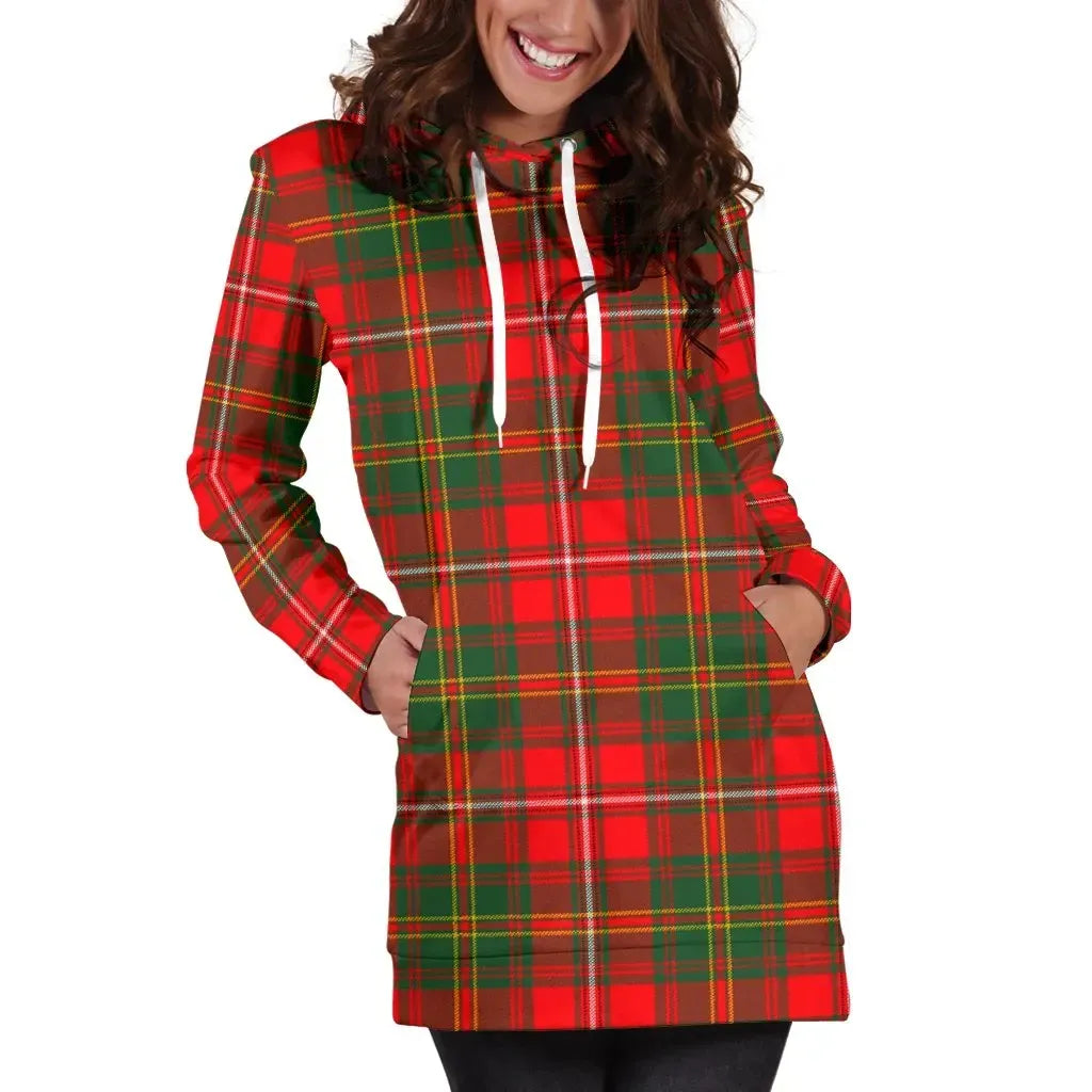 Hay Modern Tartan Plaid Hoodie Dress