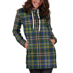 SCOTT GREEN MODERN Tartan Plaid Hoodie Dress