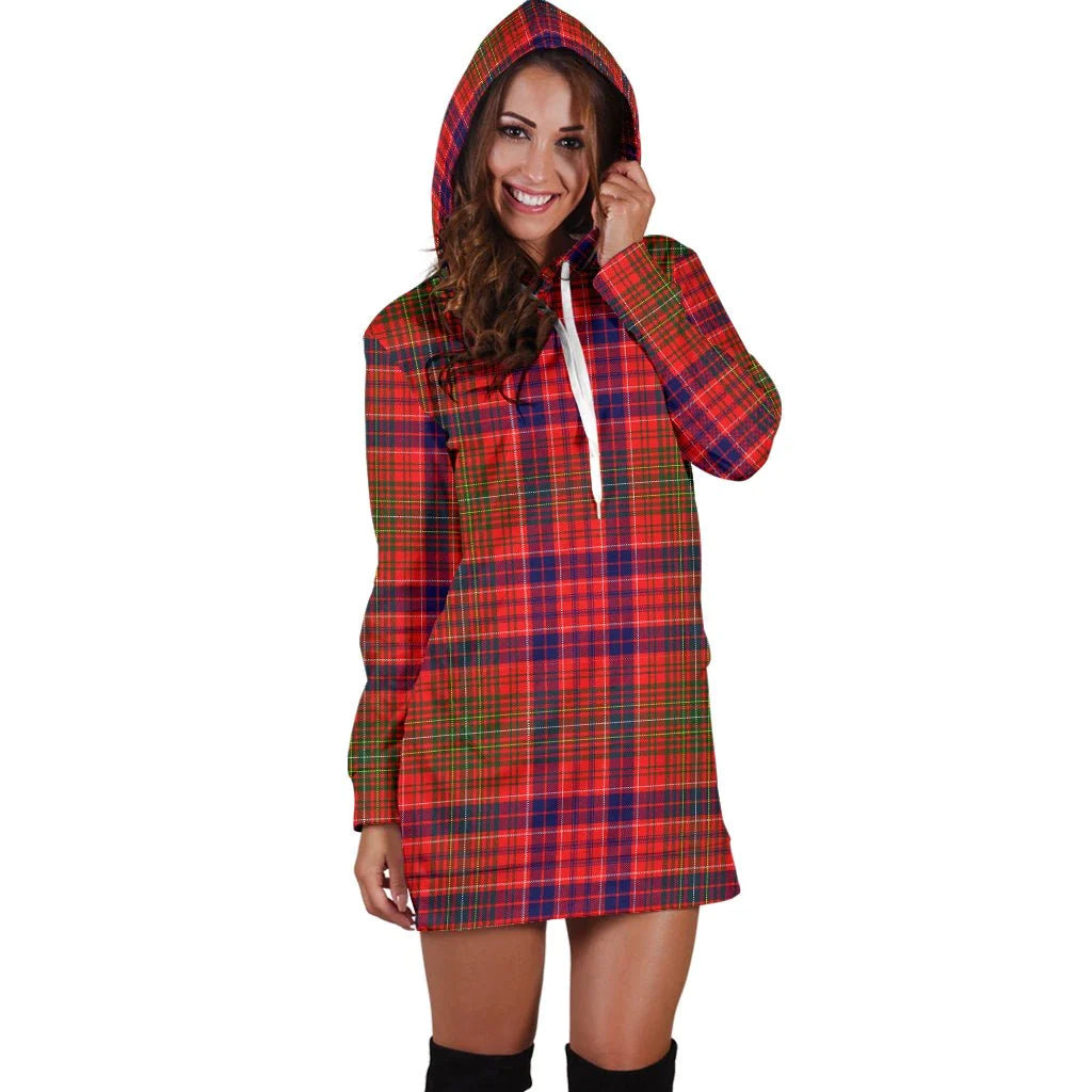 Lumsden Modern Tartan Plaid Hoodie Dress