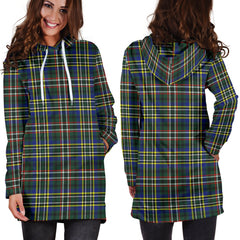 SCOTT GREEN MODERN Tartan Plaid Hoodie Dress