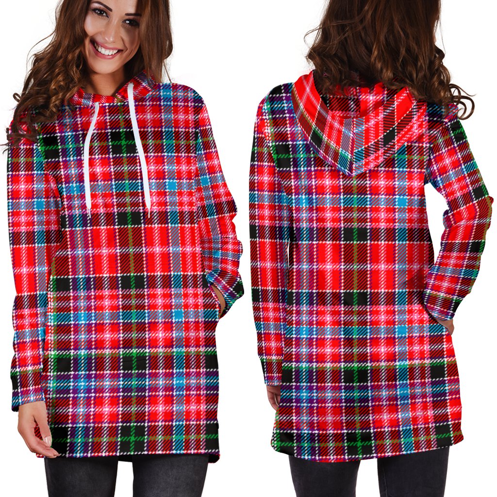 Aberdeen District Tartan Plaid Hoodie Dress