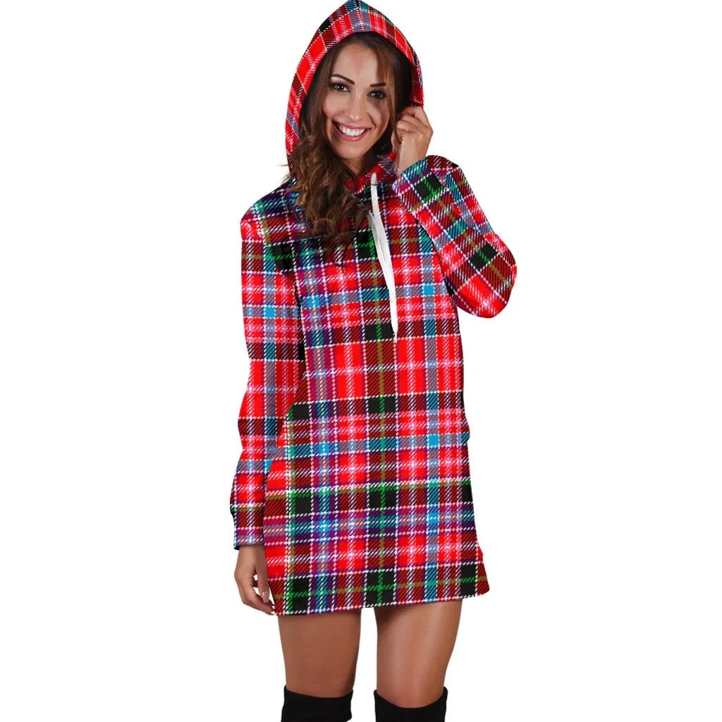 Aberdeen District Tartan Plaid Hoodie Dress