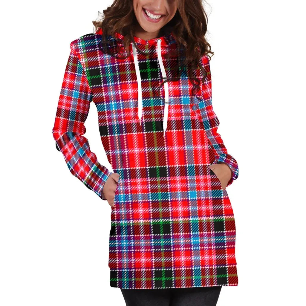 Aberdeen District Tartan Plaid Hoodie Dress