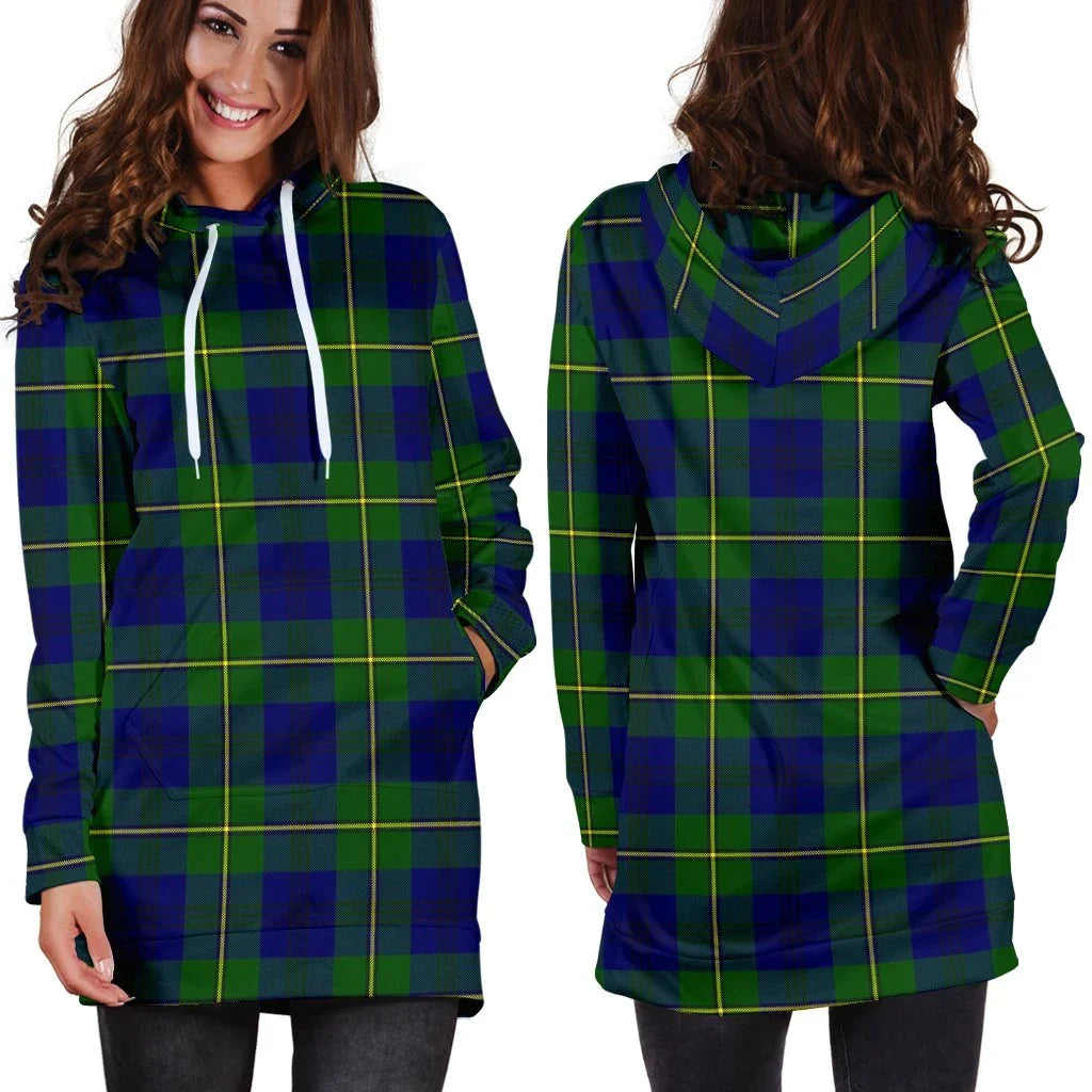 Johnston Modern Tartan Plaid Hoodie Dress