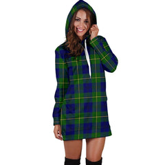 Johnston Modern Tartan Plaid Hoodie Dress