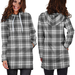 Douglas Grey Modern Tartan Plaid Hoodie Dress