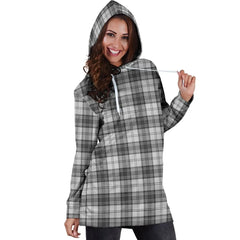 Douglas Grey Modern Tartan Plaid Hoodie Dress