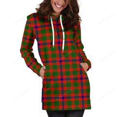 Skene Modern Tartan Plaid Hoodie Dress